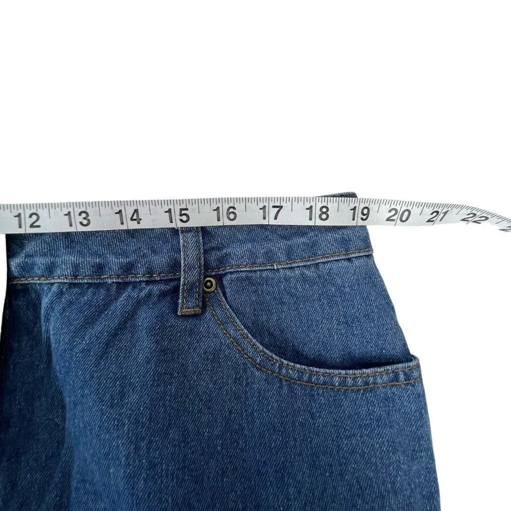 Pretty Little Thing Jeans Womens Plus Blue Distressed Knee Rip Raw Hem 20UK - Picture 13 of 14